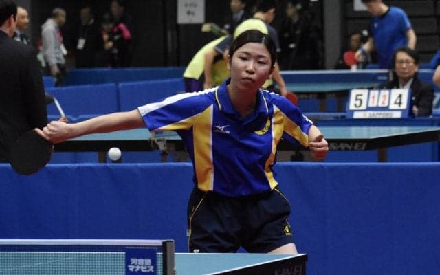 【卓球部】 青木が女子シングルスで初戦突破