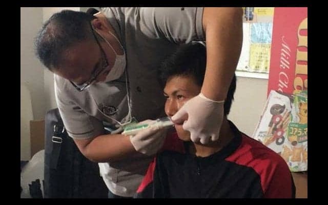 ロッテ新人9選手が咬合力測定　ドラ1藤原は最下位に苦笑「弱いですね」