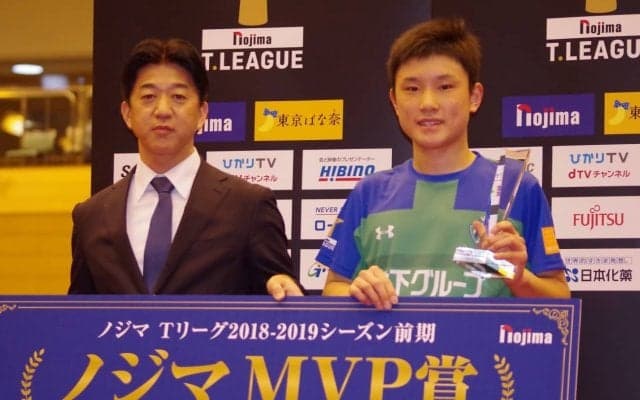 卓球・Tリーグ初の男子MVPに選ばれたのは張本智和！「副賞で焼肉プレートが欲しい」とほっこりコメント