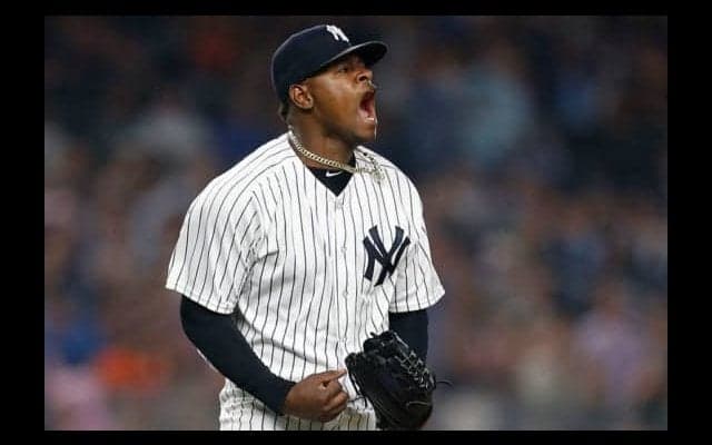 【MLB】これがヤンキース19勝右腕だ！　打者目線ブルペン動画が話題「初日に剛速球」