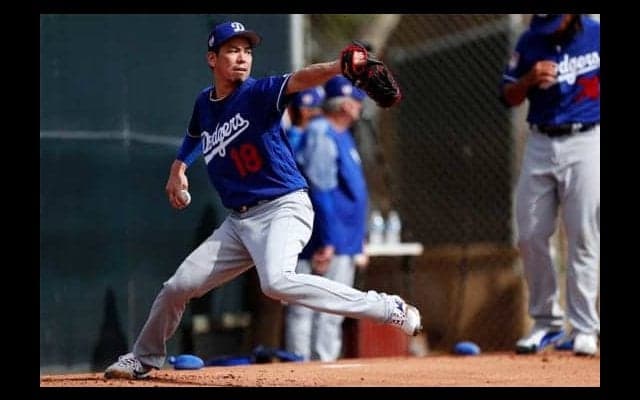 【MLB】「良い写真だ！」　ドジャースキャンプ写真に前田健太は“決め顔”で参戦!?