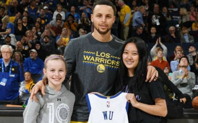 一通の手紙によりアンダーアーマーを動かした少女、あこがれのカリーと対面