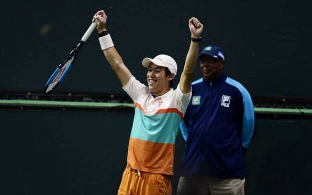 錦織「調子は問題ない」。相手のダブルフォルトにも救われ、ギリギリの勝利で3回戦進出[ATP1000 インディアンウェルズ]