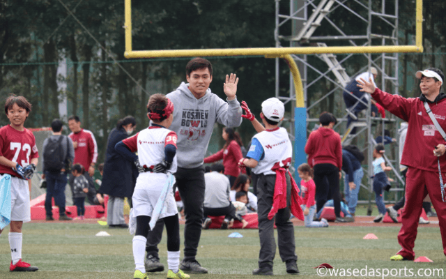 約２００名の参加者とともにフラッグフットボール体験会を実施、アメリカンフットボールの競技普及に貢献