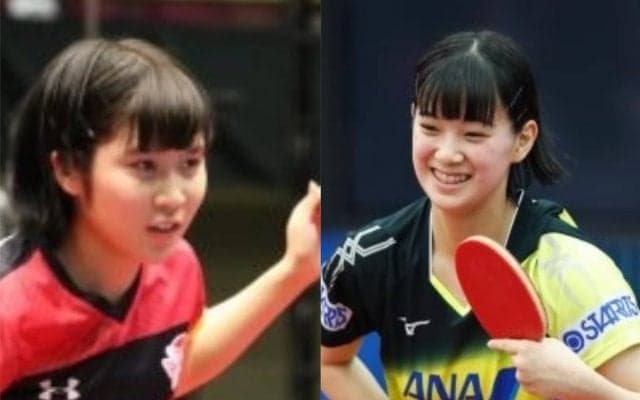 【卓球】制服ツーショット披露　“卓球黄金世代”平野美宇の卒業祝福で