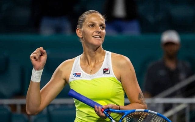 世界7位プリスコバ、ハレプ破り決勝進出。「素晴らしい第2セットだった」[マイアミ・オープン]