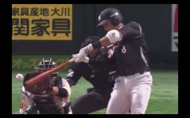 ロッテ中村奨、2打席連発　今度は千賀の155キロを左翼スタンドへ
