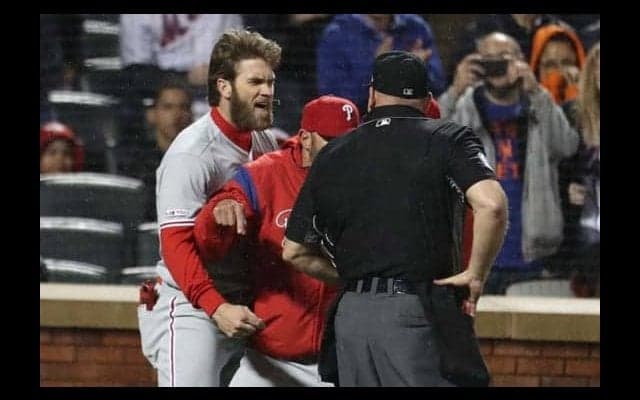 【MLB】363億円男ハーパーが移籍後初の退場処分　元Gキャプラー監督も猛抗議