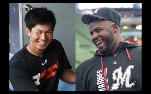 ロッテドラ1藤原をバルガスが「どぉ～ん」と背後からハグ　17日ぶり再会動画が熱すぎる