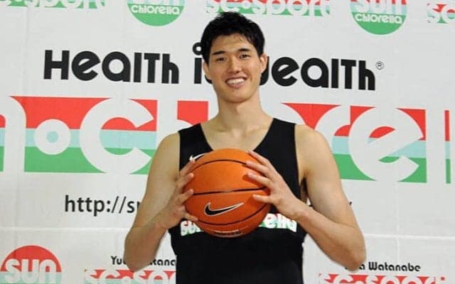 スポンサー契約を締結した渡邊雄太、初のCM撮影に挑戦「今日は緊張しました」