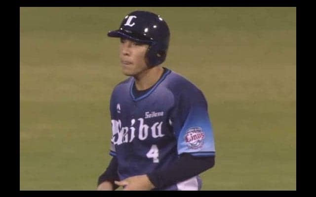 西武ドラ3山野辺、嬉しい初ヒットは右翼線二塁打　「やっとヒットが出ました！」