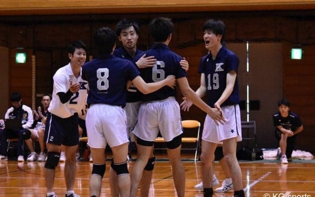 【バレーボール部男子】　同大に勝ち切れず、３連敗
