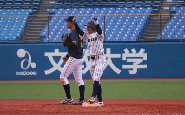 【野球部】怒涛のＲＩＫＫＩＯ快進撃！今季初神宮で逆境を“打破” 宮慎「やっと自分の形になってきた」