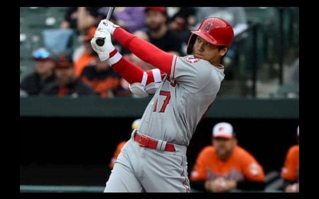 【MLB】大谷翔平、第2打席は左飛で10打席ノーヒット　第1打席は約172キロの中飛