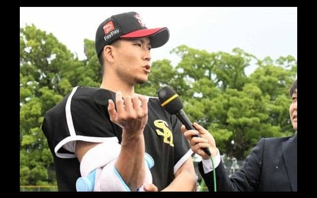 鷹・千賀、熊本でトップタイ5勝目　雨で中断も「これで流れが変わると思った」