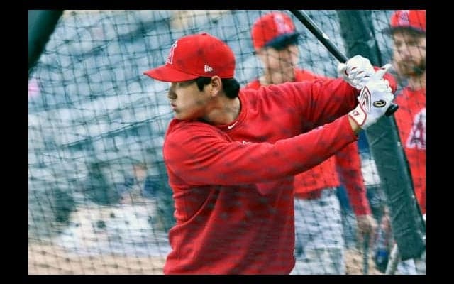 【MLB】大谷翔平、フリー打撃で7発！　練習中に打撃フォーム撮影