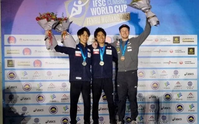 ボルダリングで楢崎智亜の優勝をはじめ4名が表彰台！ 「IFSCクライミングW杯呉江2019」