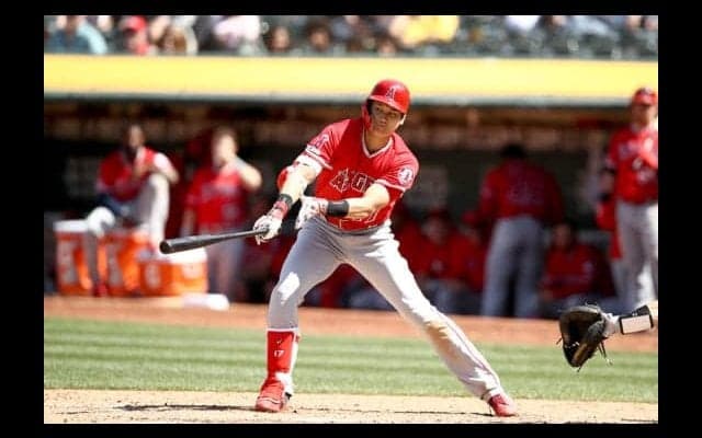 【MLB】大谷翔平、右手一方でライト前に運ぶ技ありヒットで3戦連続安打！　計4度出塁