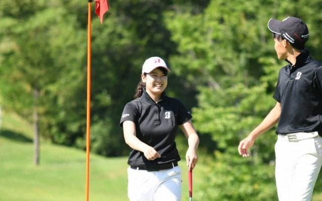 【ゴルフ部】 初日を３位で折り返し、全国大会出場へ望みつなげる