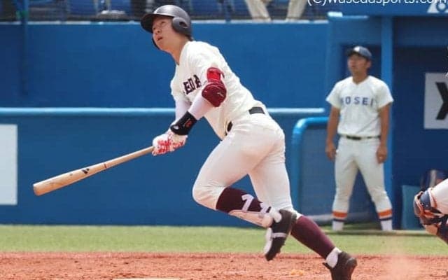 蛭間が決めた！最終回に勝ち越し、優勝に王手／法大戦