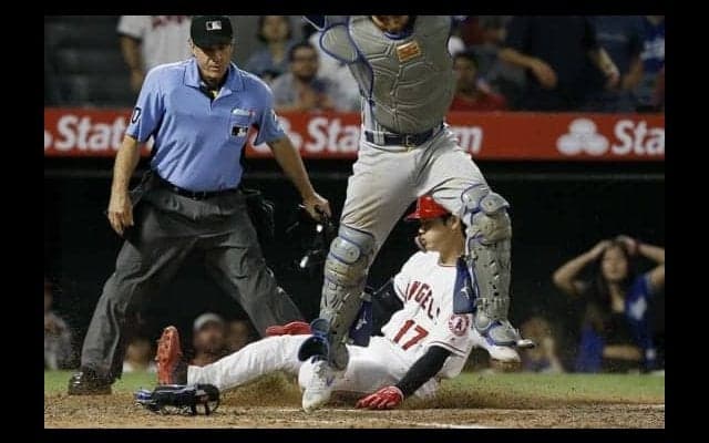 【MLB】大谷翔平、決勝の“神の手生還”！　今季初代打で四球、チームは逆転勝ち
