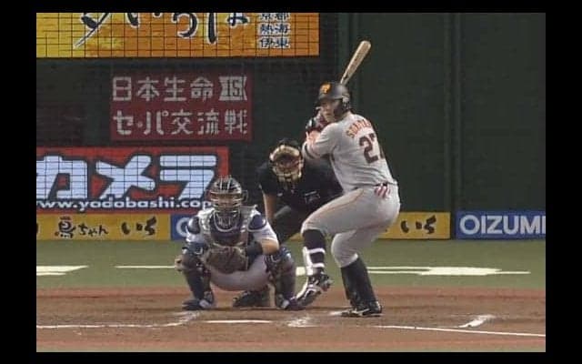 巨人炭谷、古巣相手に連夜の大活躍！　第2打席で左翼席へ完璧3号3ラン