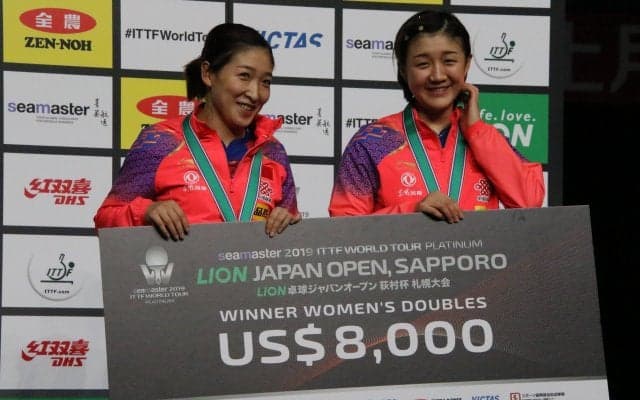 世界ランク1、2位の最強ダブルス、陳夢・劉詩文ペアが優勝＜ライオン卓球ジャパンOP荻村杯・女子複＞