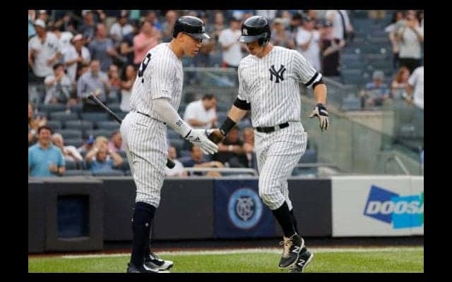 【MLB】ヤンキース、メジャー新記録の28試合連続本塁打　初回にジャッジら2者連続弾