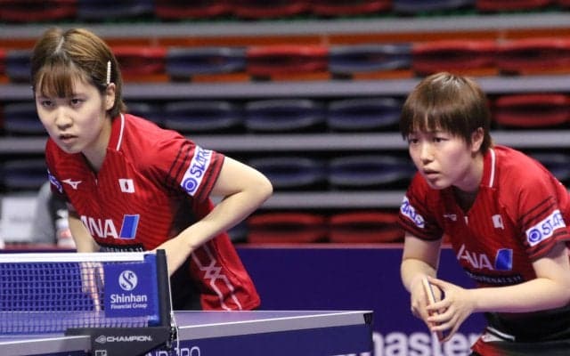似たもの同士の平野・芝田ペア、1回戦を快勝　次戦は中国の陳夢・王曼昱＜韓国オープン＞