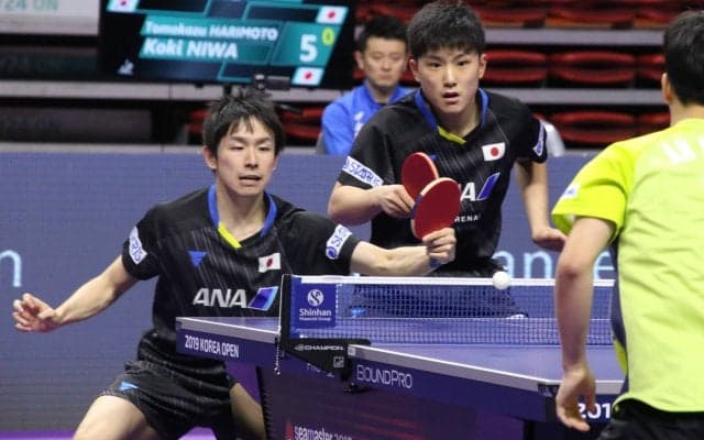 情熱的な張本・冷静な丹羽、息の合ったプレーで初戦勝利＜韓国オープン＞