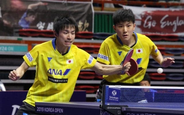 張本・丹羽、地元韓国ペアに敗れベスト8　張本はシングルスに望みを託す＜韓国OP＞