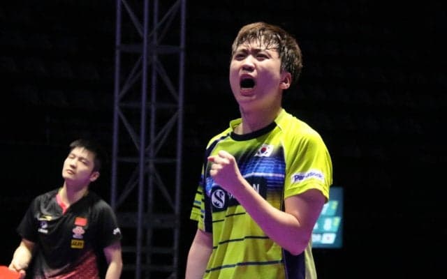 鄭栄植「応援で力を発揮できた」　元世界ランク1位・樊振東を下し4強入り＜韓国オープン＞