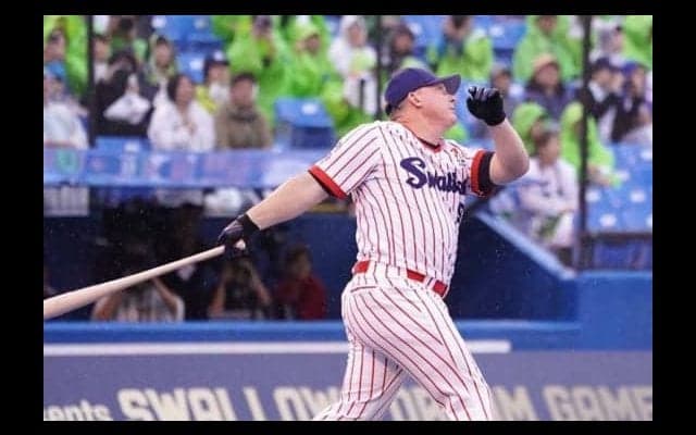 スワローズOB戦　ホームランチャレンジ　ガイエル＆岩村＆ギャオスが同時優勝