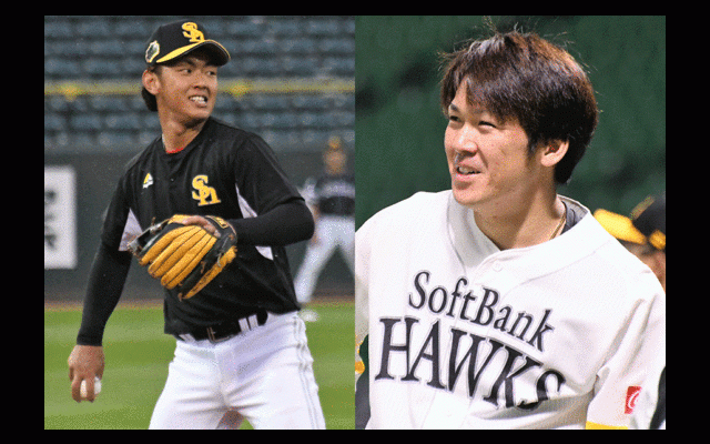 鷹“甲斐キャノン＆今宮タッチ”のコラボ二盗阻止が凄い！　「強肩イケメンコンビの結成」