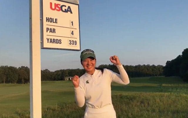 女子アマNo.1決定戦で予選通過したミシガン州立大3年の谷田侑里香「自分の1打に意識を向けて楽しくやりたい」