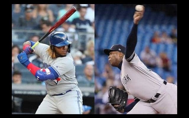 【MLB】世界最速左腕チャップマンVS怪物ゲレーロJr.の白熱13球にファン興奮「すごいバトル」