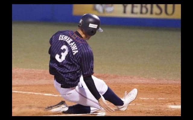 【侍J壮行試合】高校日本代表が先制！　石川ラッキー二塁打＆相手失策絡み1点奪う