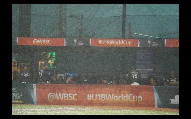 【U-18W杯】日本が1-3で台湾に敗れ初黒星を喫する　5回降雨コールドで無念の決着