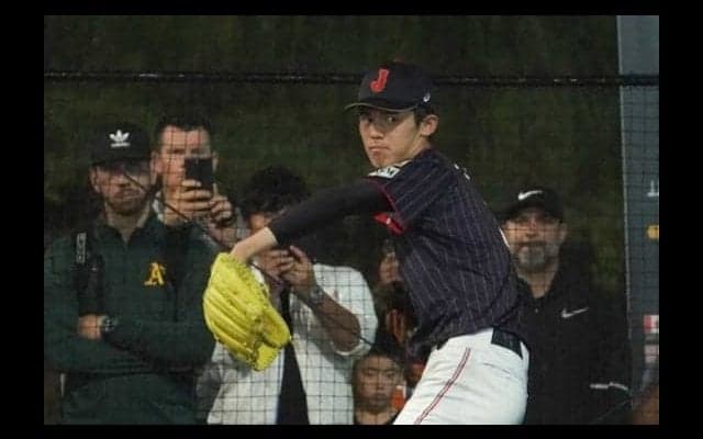 【U-18W杯】佐々木朗希のブルペン再開に国内外スカウト集結！　捕手「140キロ中盤は…」