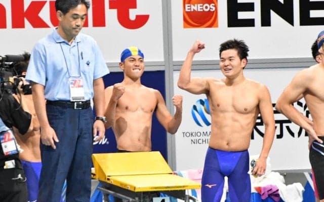 【水上競技部競泳パート】　男子４００㍍フリーリレーがＢ決勝１位！　塩川も５位の大健闘！