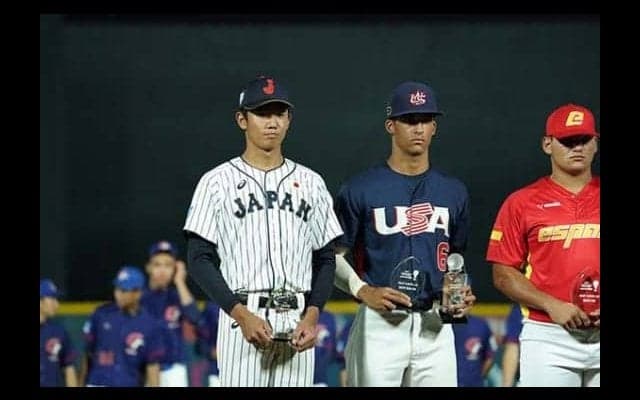 【U-18W杯】奥川恭伸が先発投手、韮澤が一塁手でベストナイン！　西は本塁打王に輝く