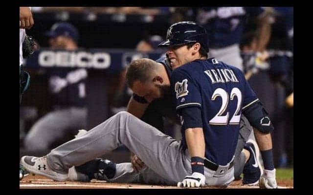 【MLB】イエリッチが自打球で膝蓋骨骨折、今季絶望に　44本塁打で2年連続MVP候補も…