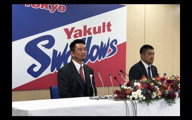 ヤクルト館山、畠山の引退会見は爆笑からスタート「37歳の記念パーティーに…」