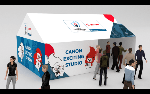 ラグビーワールドカップファンゾーンにキヤノンがブース出展
