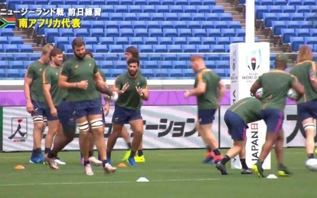 ラグビーワールドカップ優勝候補・南アフリカが横浜で公開練習を実施