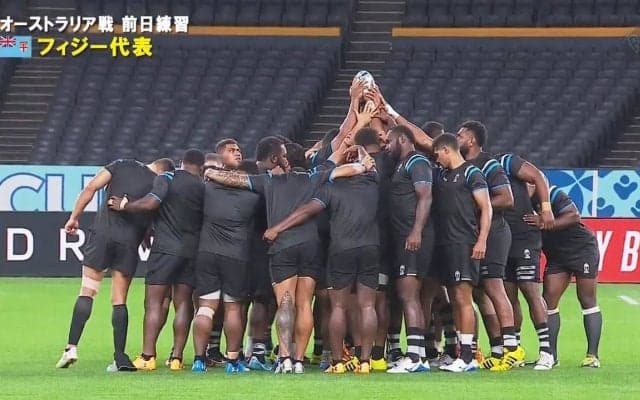 フィジー代表、初戦に向けて札幌で公開練習 