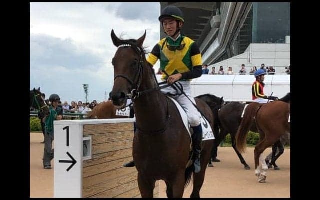 土曜中山５Ｒ新馬は６番人気の伏兵エバービクトリアスが逃げ切る