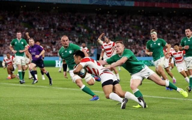 福岡堅樹がトライ！日本、アイルランドにジャイアントキリング！