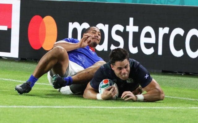 日本と同組のスコットランド4トライ！34－0でサモアを圧倒し勝ち点5獲得！