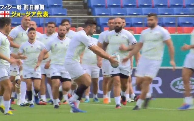 ジョージアが花園で練習を公開、3日フィジーと対戦
